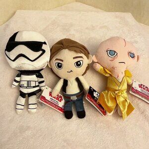 Collectible Disney Funko Star Wars Galactic Plushies 8” Plush Set Lot of 3 New